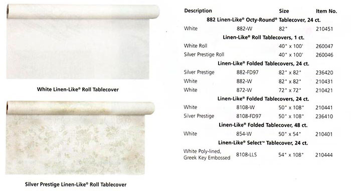 Linen-Like Table Covers