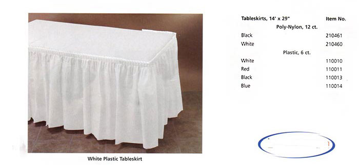 Linen-Like Table Skirts