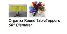 Organza Round Table Toppers